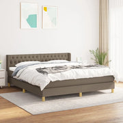 Giroletto a Molle con Materasso Tortora 180x200 cm in Tessuto