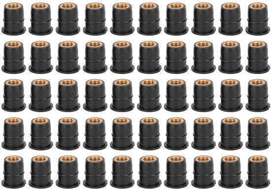 Viti di assorbimento M6 in gomma - 50 pezzi - Impermeabili - Accessori per motocicletta - Accessori per ATV - Resistenti allo shock