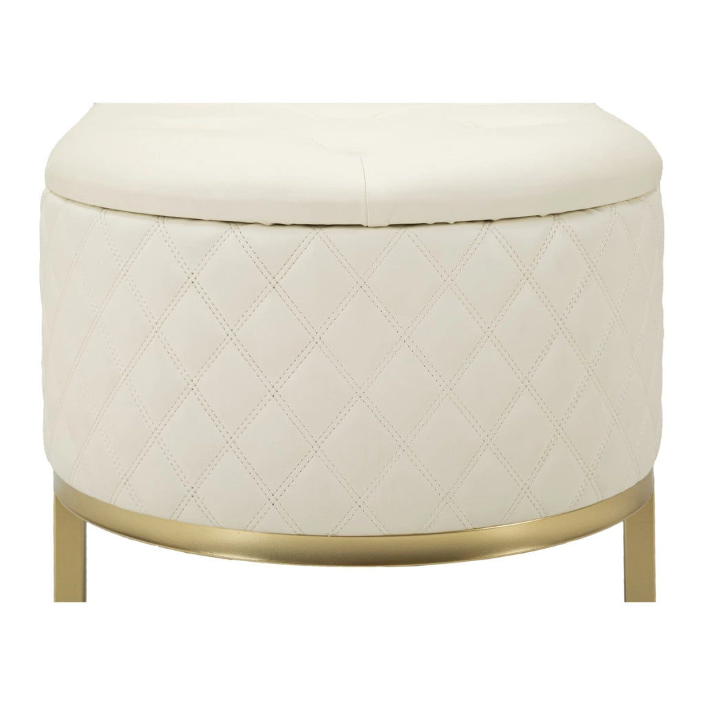 Panca con Portaoggetti VKH302, Bianco, Legno, 120x40x43 cm