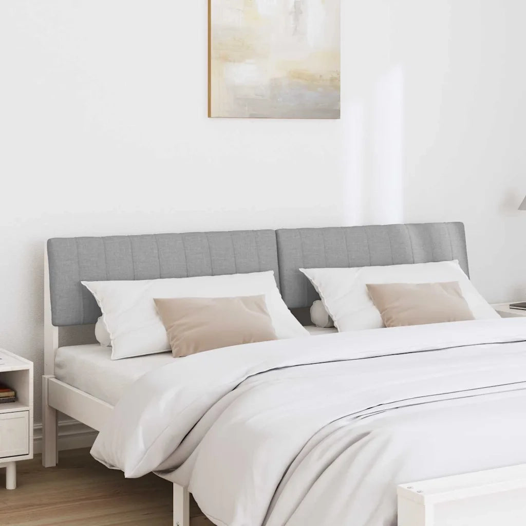 Testiera imbottita-Testiera con Cuscini-Testata Grigio chiaro 180 cm Pino massello 708374