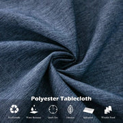 Tavolo Copri Tavolo Impermeabile Blu 180cm, Copri Tavolo in Poliestere Aspetto Lino per Tavolo, Sala da Pranzo, Protezione da Tavolo (Blu, 180cm)