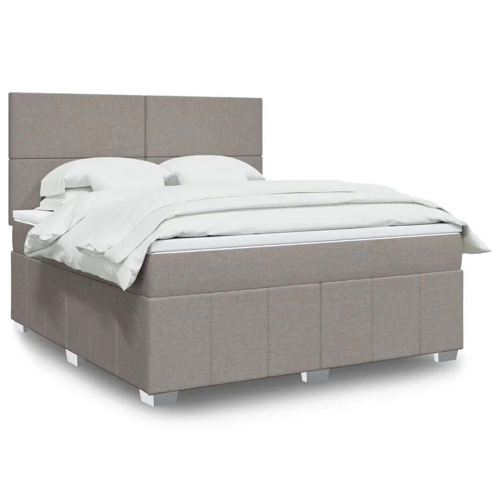 Giroletto a Molle con Materasso Tortora 180x200 cm in Tessuto 3291744