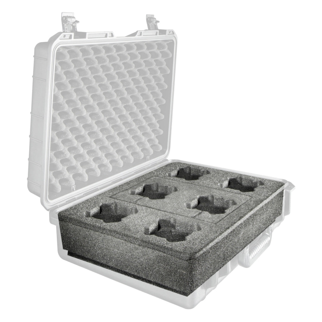 Mantona Pannello in gommapiuma porta obiettivi fotografici, presagomato per valigetta rigida Outdoor L, con copertura in spugna bugnata