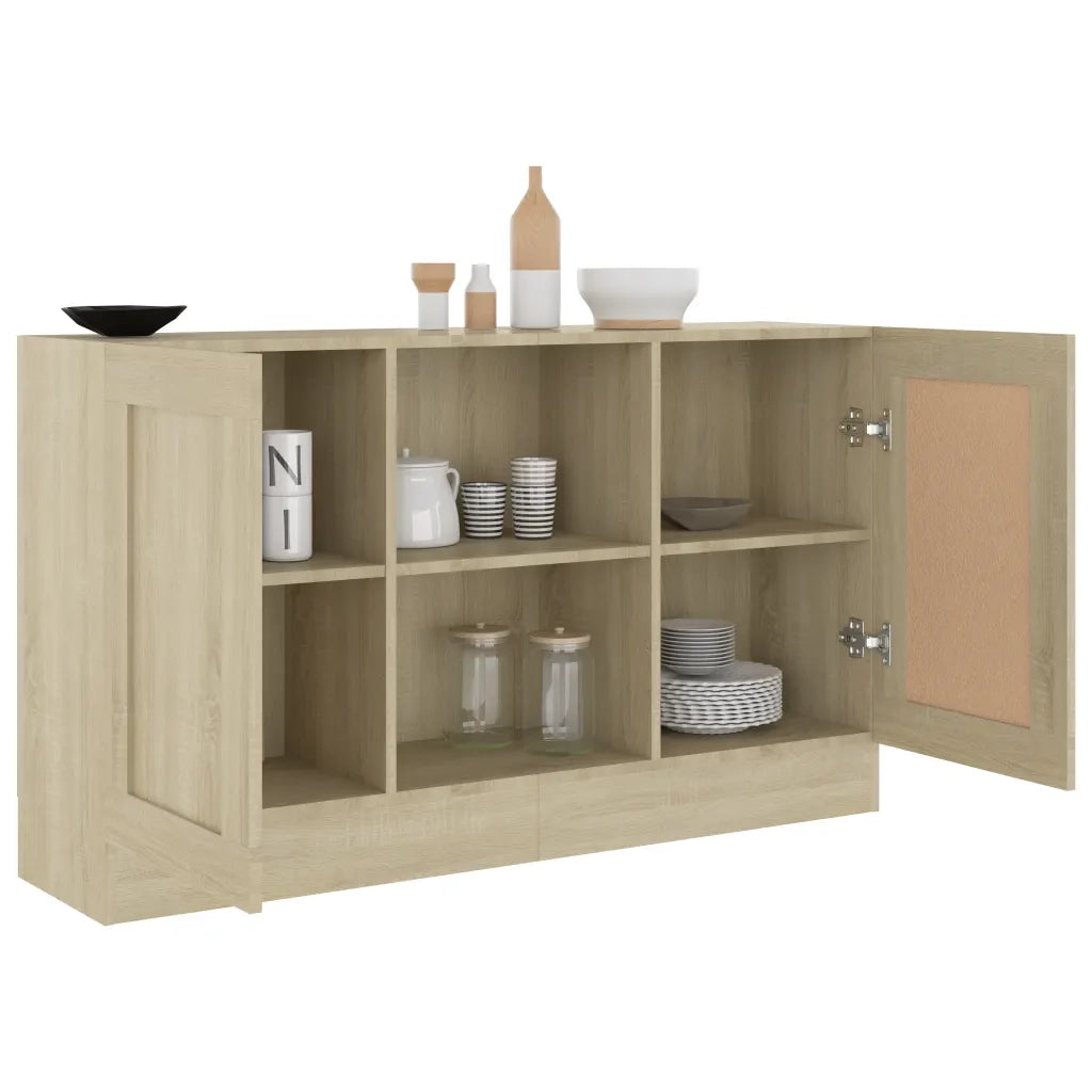 Credenza | Madia | Buffet da pranzo | Armadio da pranzo Rovere Sonoma 120x30,5x70 cm in Legno Multistrato