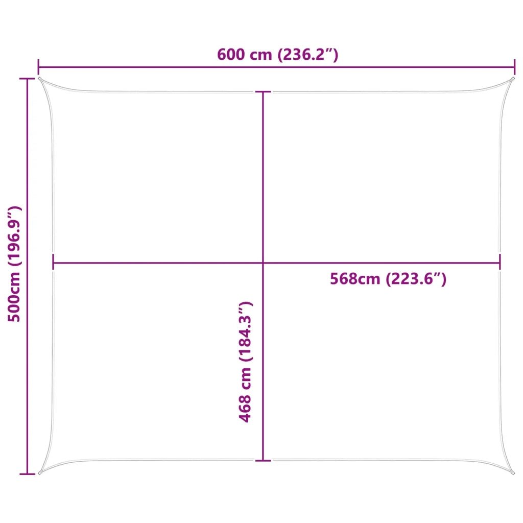 Vela da ombra solare Giallo e Bianco 6 x 5 m