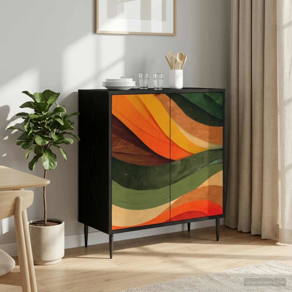 Credenza BONN Rovere Nero 69 x 33 x 76 cm Legno ingegnerizzato 8006941