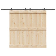 vidaXL Kit di Binari per Porte Scorrevoli 305 cm Acciaio Nero