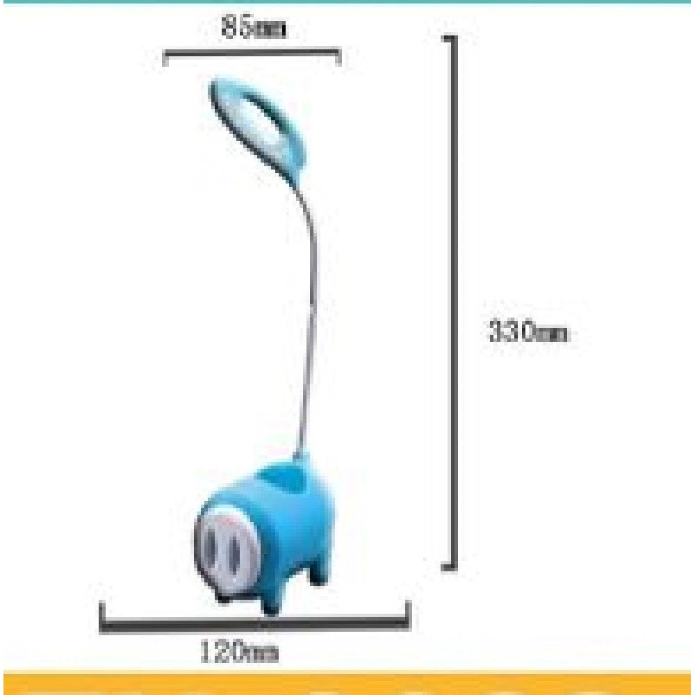 Trade Shop - Lampada Tavolo Led Touch Ricaricabile Usb Flessibile Vano Oggetti Bambini Tx-9083 -