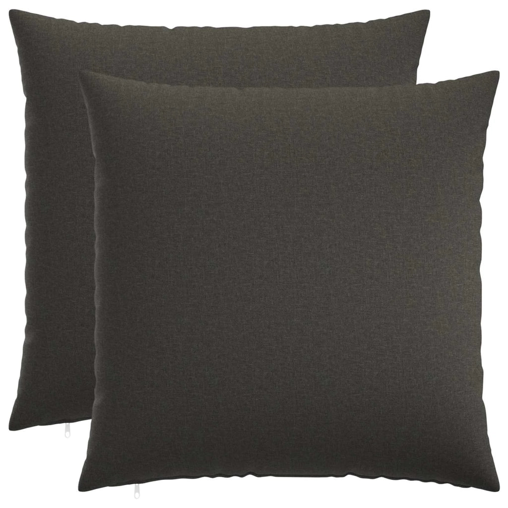 Cuscino con cuscino HEERLEN 2 pz Grigio Scuro Tessuto 927848