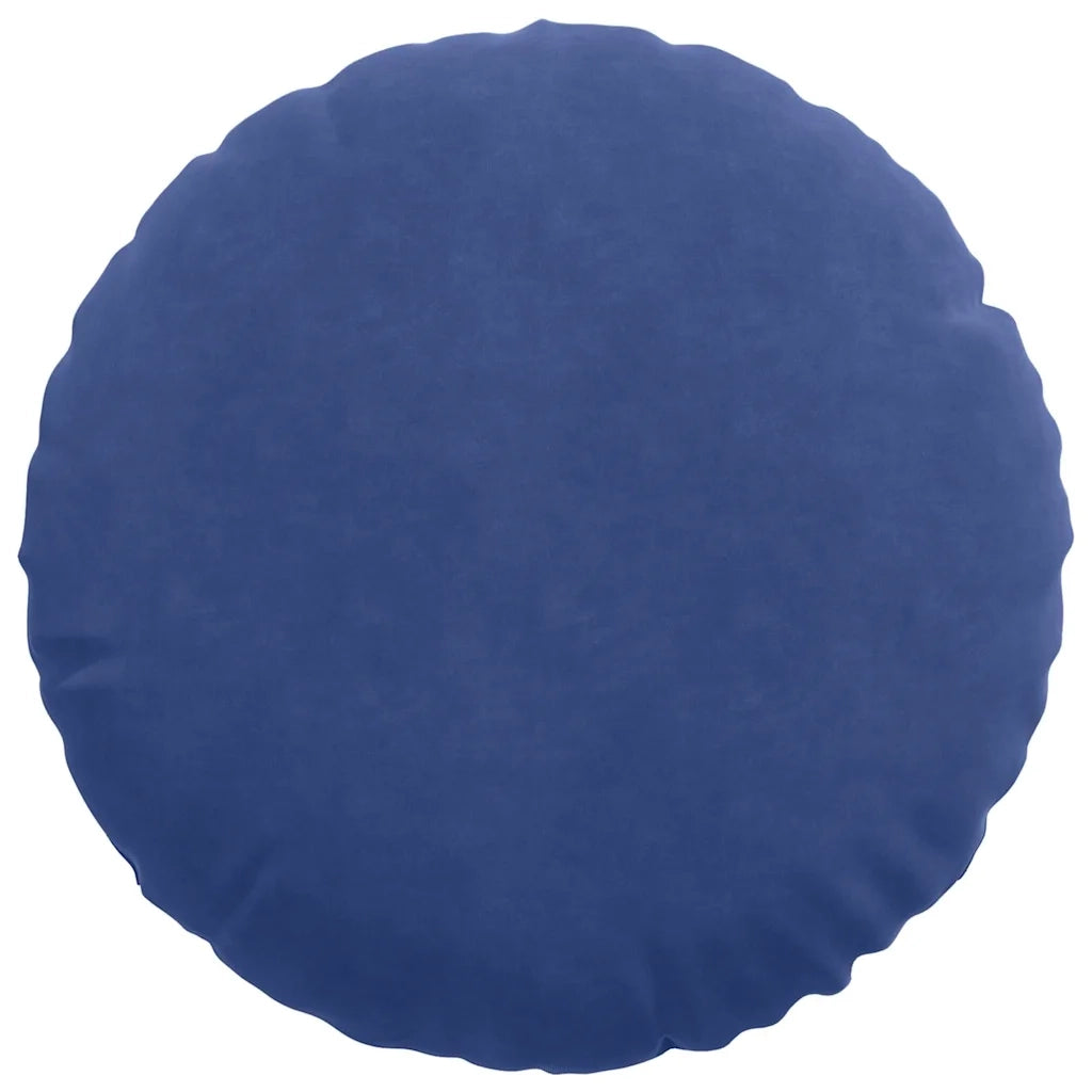 Cuscini per Seduta 2 pcs Blu Polizia Ø50 x 19 cm Velluto