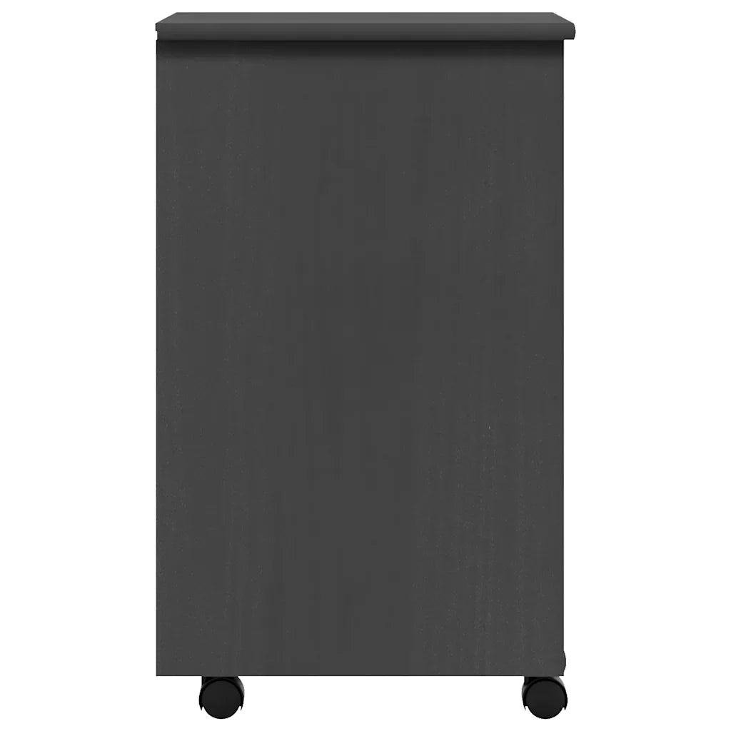 Mobiletto su ruote con ampi cassetti scrivania da ufficio 34 x 39 x 65,5 cm legno di pino grigio 02_0047173