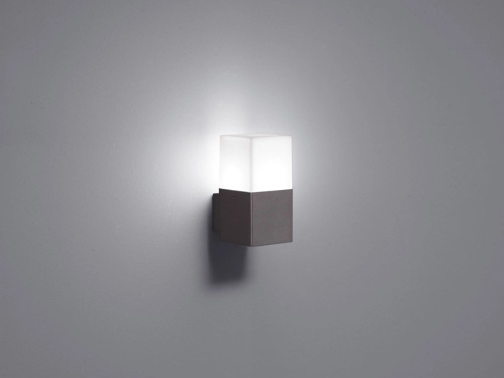 HUDSON APPLIQUE 1 LUCE ATTACCO E14 LAMPADINA LED INCLUSA COLORE ANTRACITE  8,5X11,5CM
