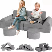 Sofa per bambini per camera da letto - Bancopulmino - Bancospensierato - Bancogiochi - Bancogiochino - seggiolino per bambini da 1-3 anni - colore grigio.