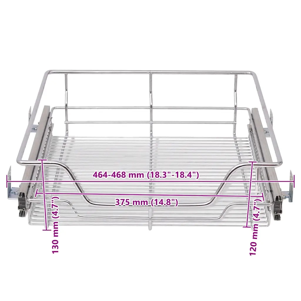 Cestelli a Rete Estraibili 2 pz 500 mm Argentati 50480