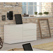 Credenza Metis 110 – 1 anta + 3 cassetti – Bianco Lucido