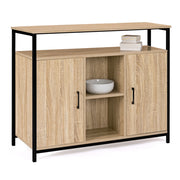 IDMarket - Credenza a 2 ante con ripiano dal design industriale DETROIT
