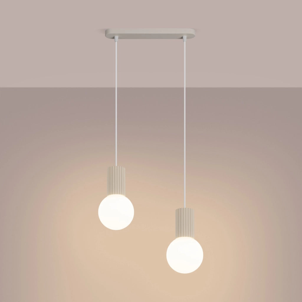 Lampada a sospensione HALO 2L beige