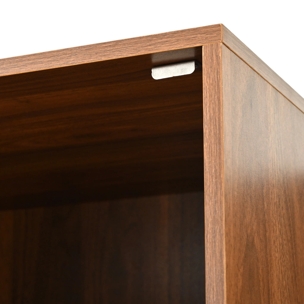 Mobile ingresso con specchio; LED 16 colori e panca; 110 x 38 x 190 cm; rovere noce e bianco