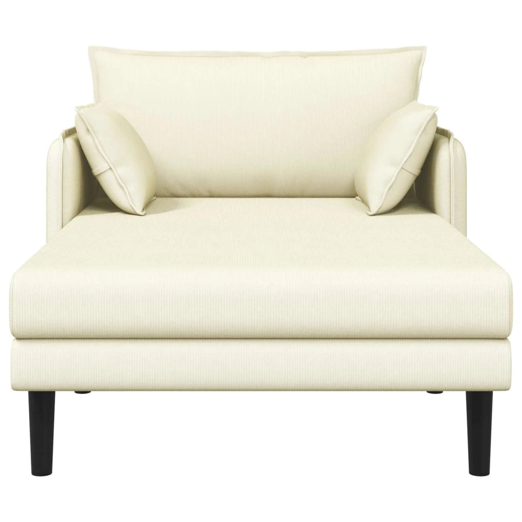 Chaise longue oversize Crema Tessuto in velluto a coste 42048075