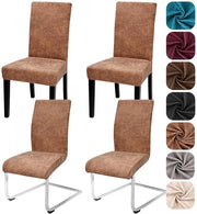 Set di 4 Hocchelelle in Pelle PU - Elastica - Universale - Stile Vintage - Rimovibile - Lavabile - Stile Lussuoso e Moderne