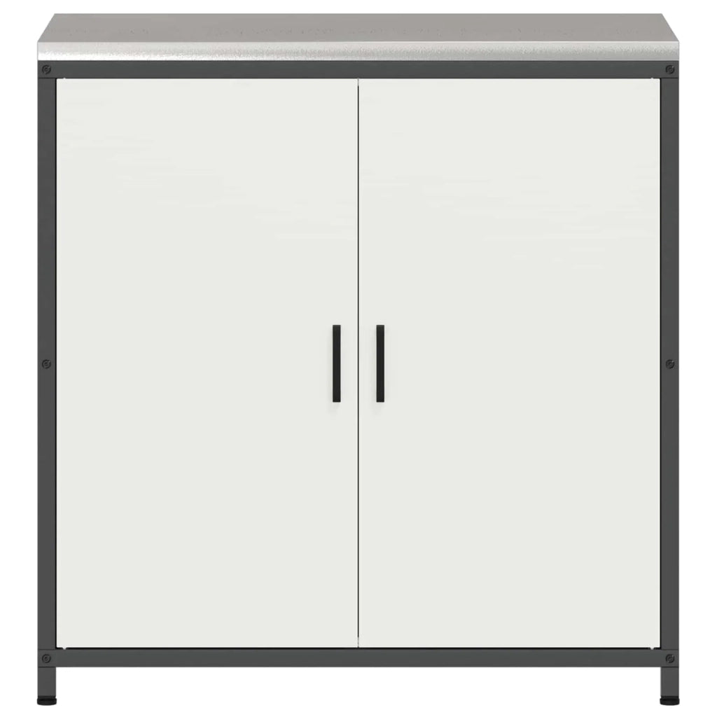 Stoccaggio in cucina con porta Bianco 90 x 50 x 92 cm Acciaio 874983