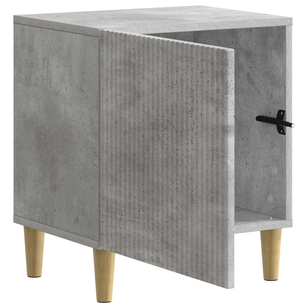 Armadio da Notte Grigio Cemento 43 x 34,5 x 50 cm