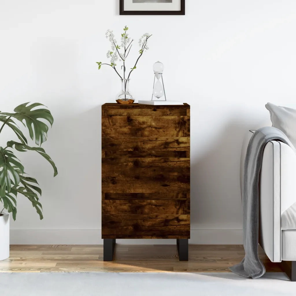 Credenza Rovere Fumo 40x35x70 cm in Legno Multistrato 831105