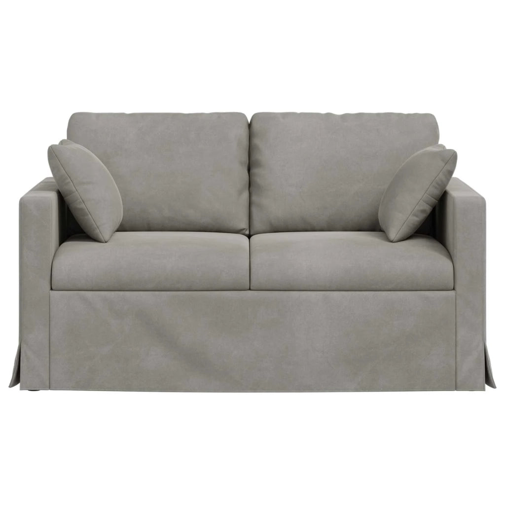 Divano Grigio chiaro 138 x 78 x 80 cm Velluto 42024413