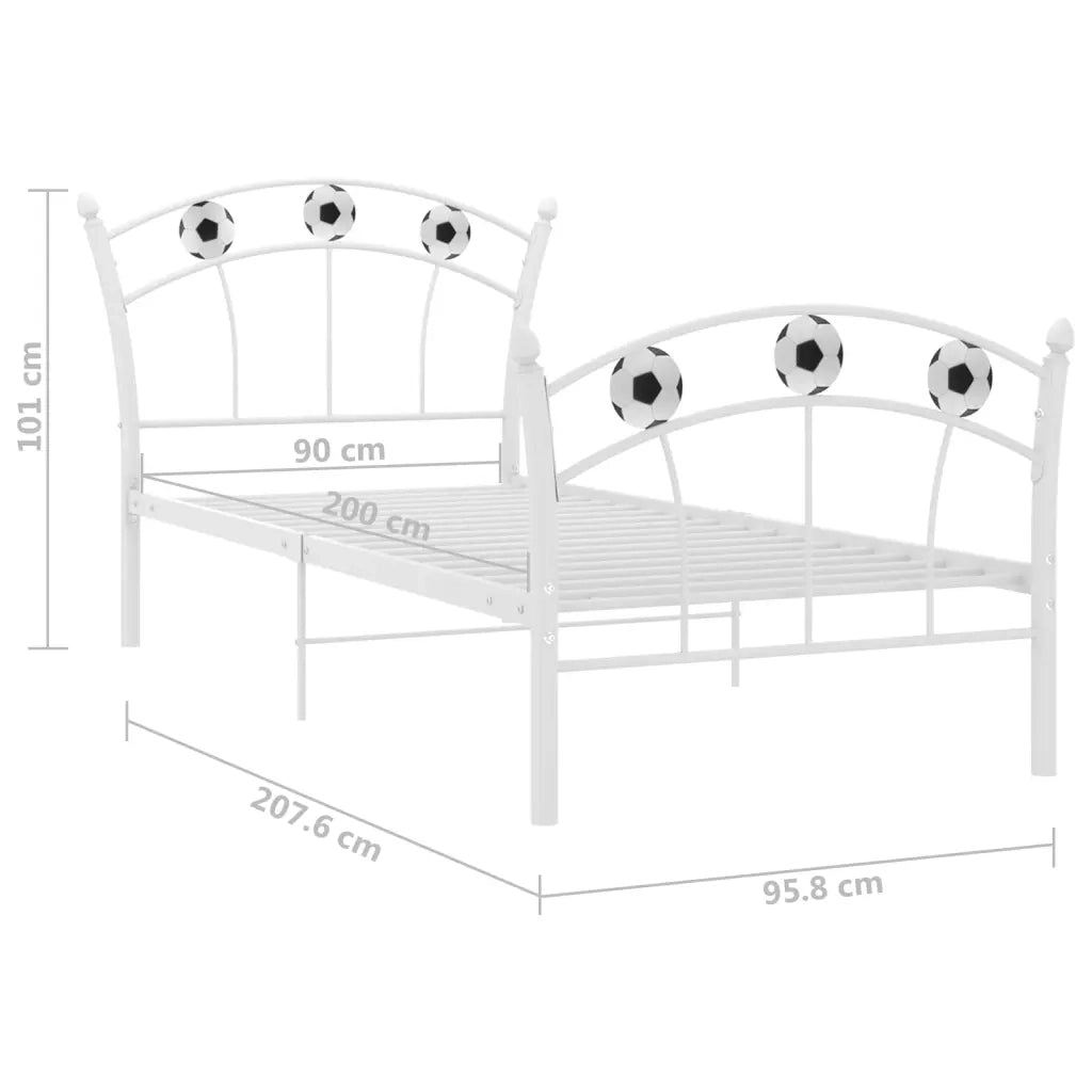 Giroletto con Motivo Calcio in Metallo Bianco 90x200 cm cod mxl 62229