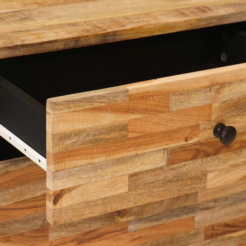 Armadio funzionale rettangolare per camera da letto 50 x 33 x 60 cm in legno massello di mango marrone 02_0057810