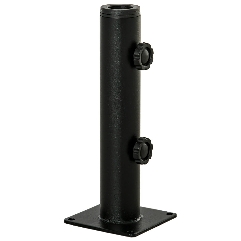 Base Supporto per Ombrellone da Terrazza 12x12x30 cm in Metallo Nero