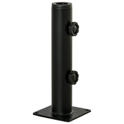 Base Supporto per Ombrellone da Terrazza 12x12x30 cm in Metallo Nero