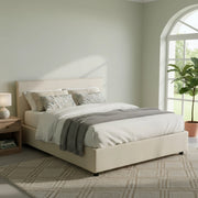 Letto Matrimoniale Arcan, Letto Matrimoniale Sfoderabile Made in Italy, Beige