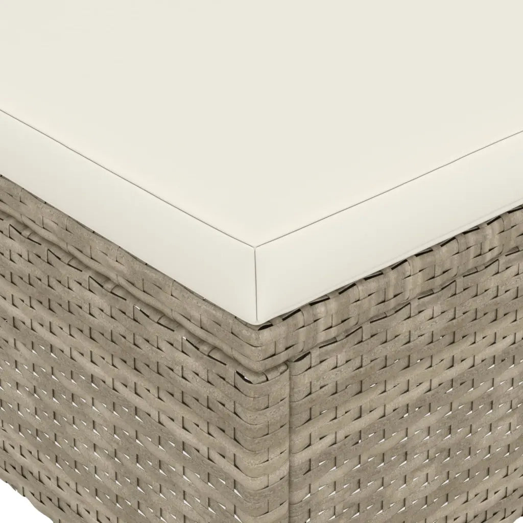 Set Sedie da Giardino con Poggiapiedi 4 pz | Sedie da Esterno in Polyrattan Beige