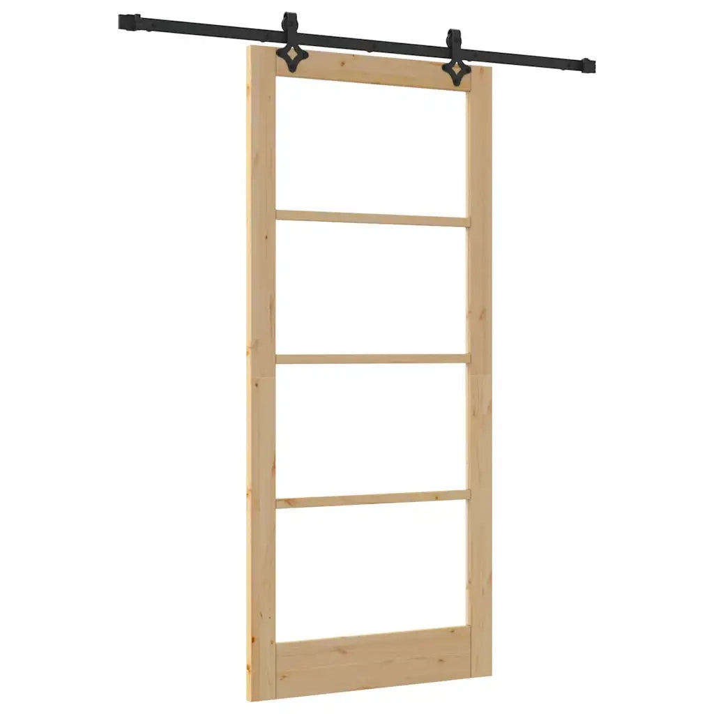 Porta scorrevole ORKDAL Naturale e Nero 93 x 211 cm 3332177