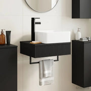 Lavabo da Parete Nero 50 x 41 x 39 cm Legno ingegnerizzato 890189