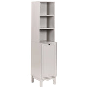Mobile da bagno con cestino per la biancheria Armadietto in MDF beige chiaro con ripiani Stile tradizionale per il bagno