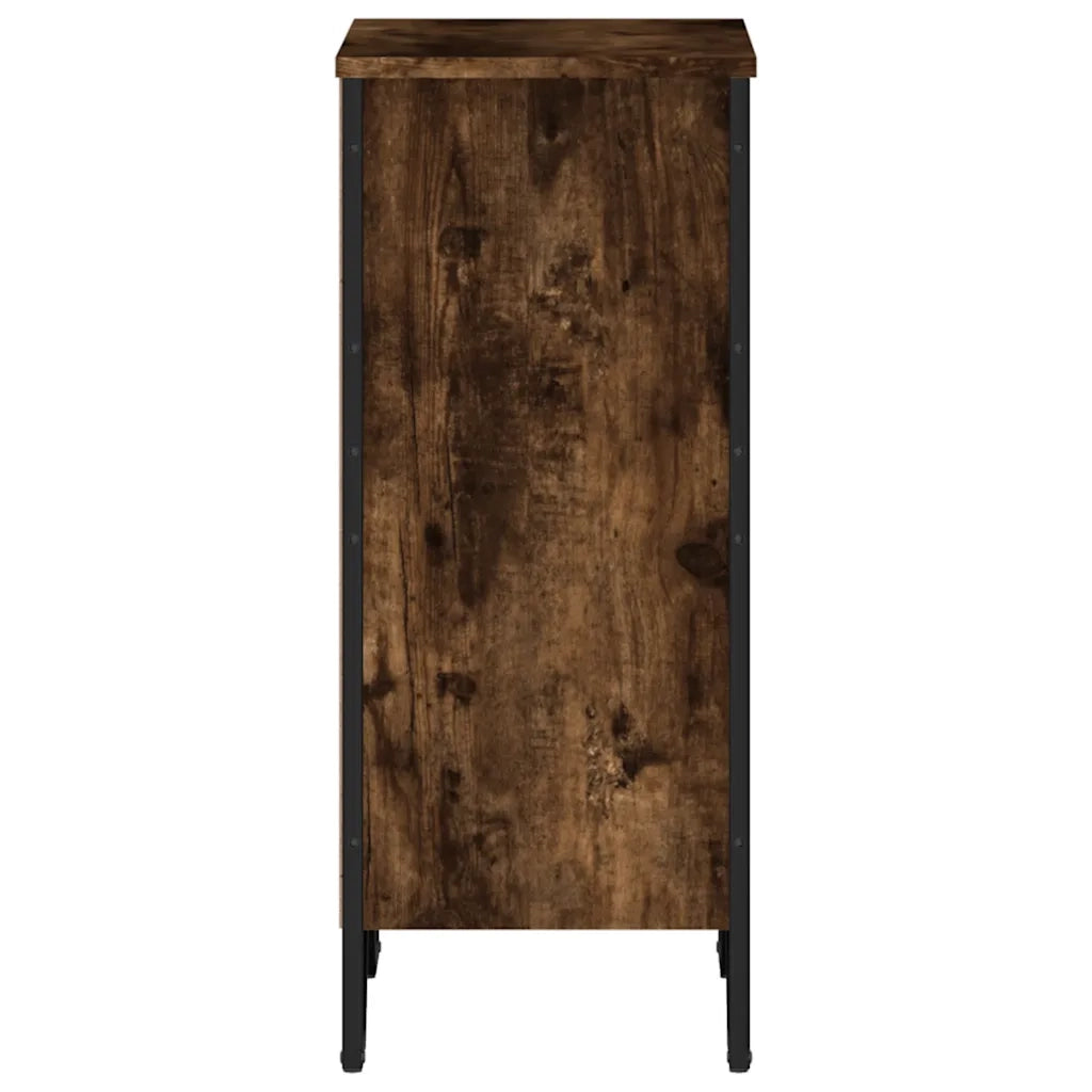 Libreria-Scaffale per Libri-Mobile di Stoccaggio Rovere Fumo 50x31x74,5 cm in Legno Multistrato