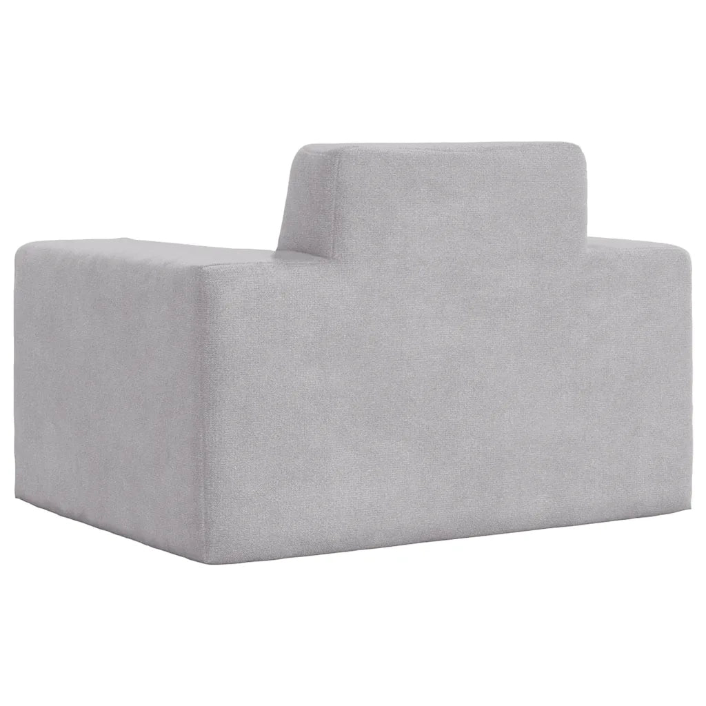 Divano per Bambini-Sofa-Divanetto Grigio Chiaro in Morbido Peluche 620721