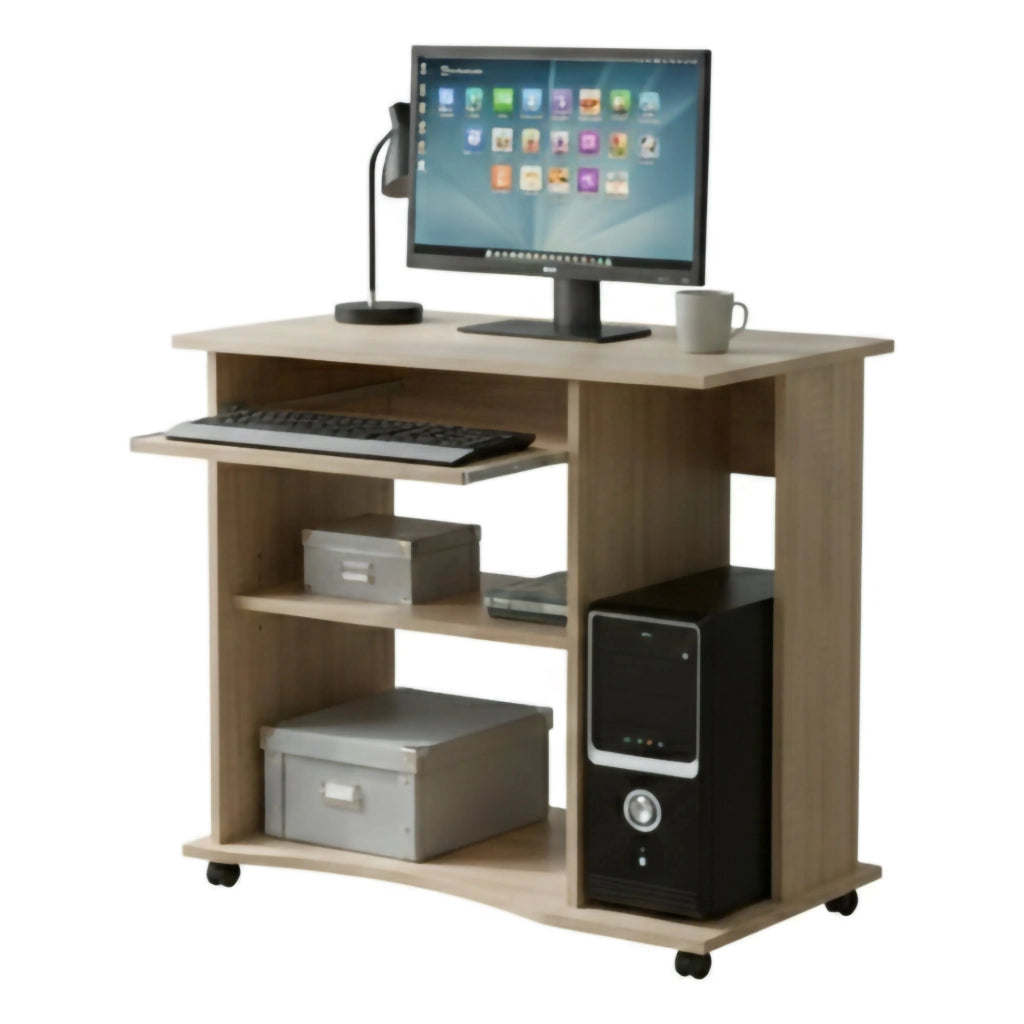 Mezzo, Scrivania un Cassetto, 80x50x75h cm Marrone