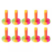 Rubber tee per golf 10 pezzi - Materiale di alta qualità - Sostenibile - Adatto per indoor/outdoor - Dimensione portatile - Stabilità per prestazioni migliori - Tee per golf