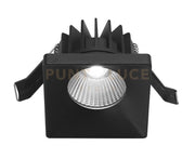 GFA304- FARETTO DA INCASSO IN ALLUMINIO A LED 3000K 700LM 9W QUADRATO 7CM NERO