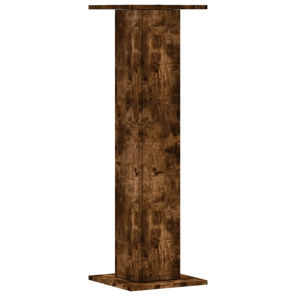 Supporti per piante | Sostegno per piante 2 pz Rovere Fumo 30x30x95 cm in Truciolato