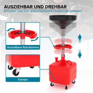 Recuperatore olio esausto con serbatoio di raccolta 35L Carrello per recupero olio