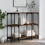 Tavolino Consolle-Tavolino da soggiorno-Tavolo Rovere Fumo 102x35x90 cm in Legno Multistrato