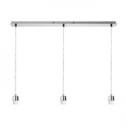 Lampadario MORE 80 base a sospensione per soffitto  nichel opaco 230V E27 3x42W