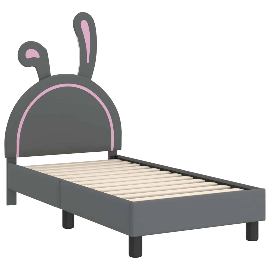 Letto singolo | Letto per adulti | Struttura letto per bambini con testata Grigio Chiaro PU