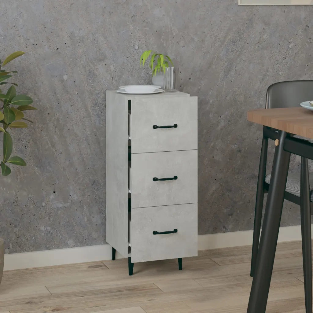 Credenza-Buffet-Armadio da cucina Grigio Cemento 34,5x34x90 cm in Legno Multistrato 920052