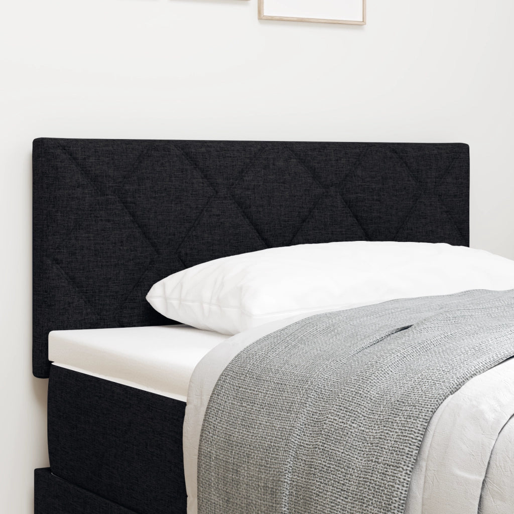 Testiera  Design Blocchi di Diamante Nera 100 cm in Tessuto