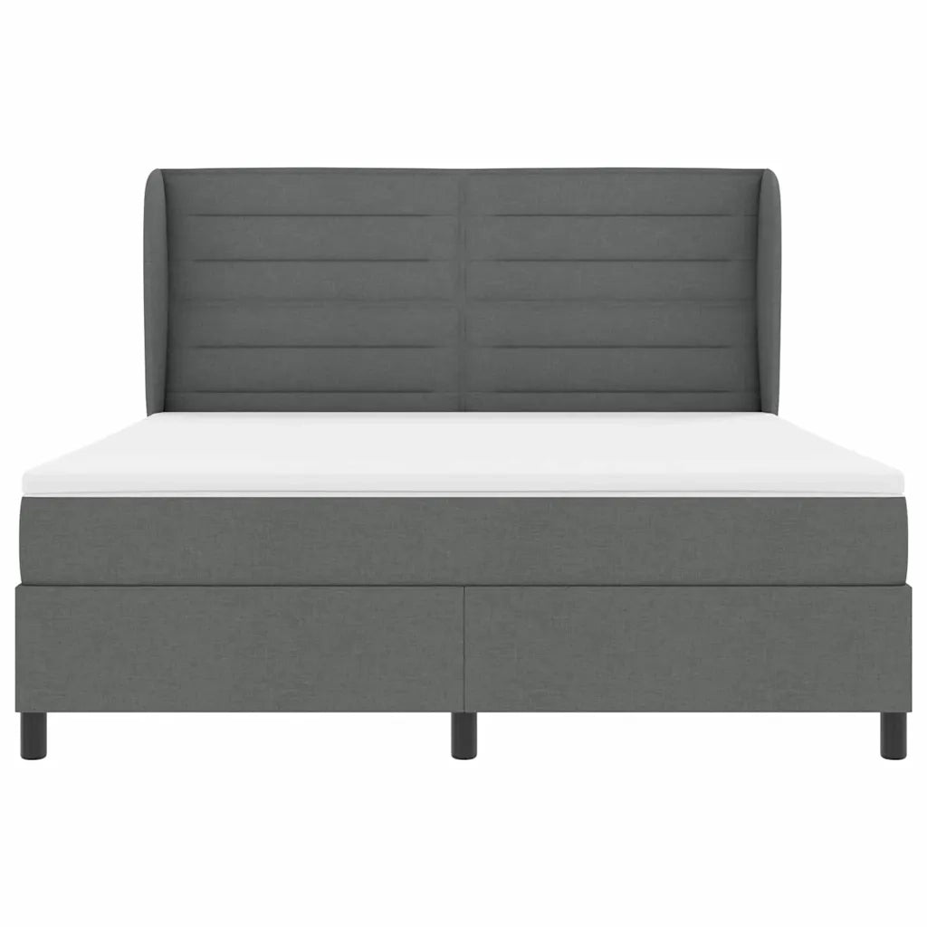 Letto a molle con materasso Grigio scuro 180 x 200 cm Tessuto 3340516